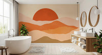 Minimalist Sunset Peaks Wall Mural