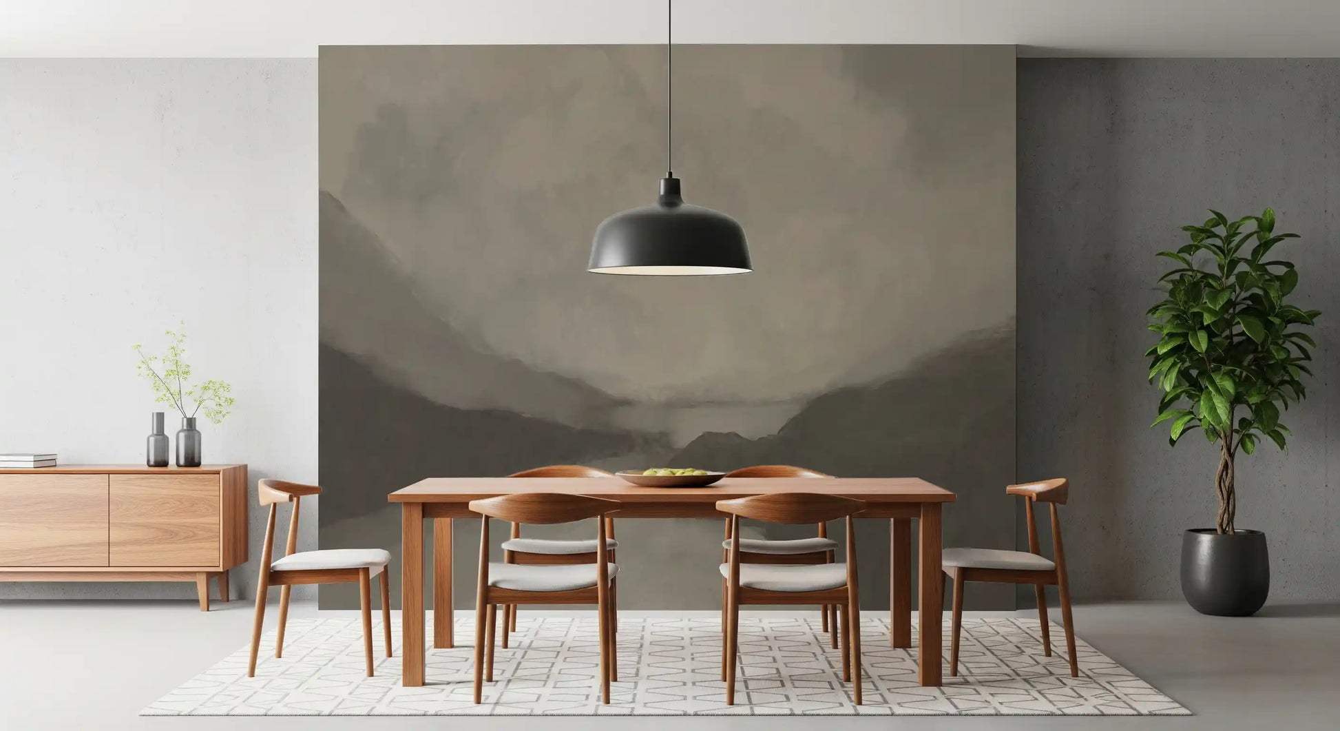 Ethereal Valley Mist Wall Mural