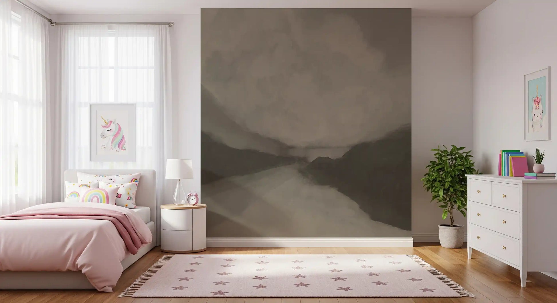 Ethereal Valley Mist Wall Mural