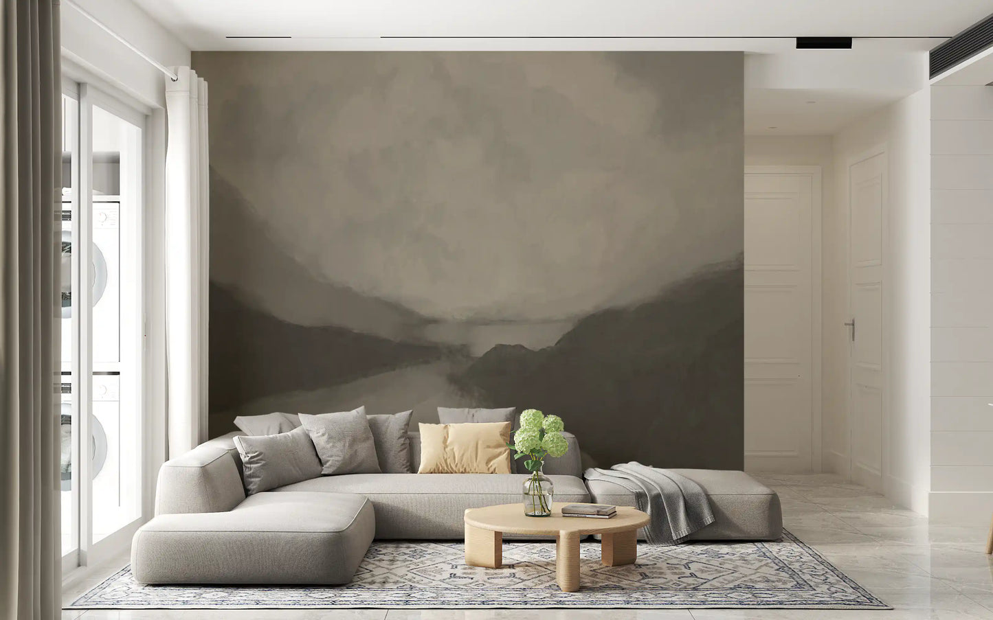 Ethereal Valley Mist Wall Mural