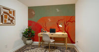 Abstract Painted Dusk Scenery Wall Mural
