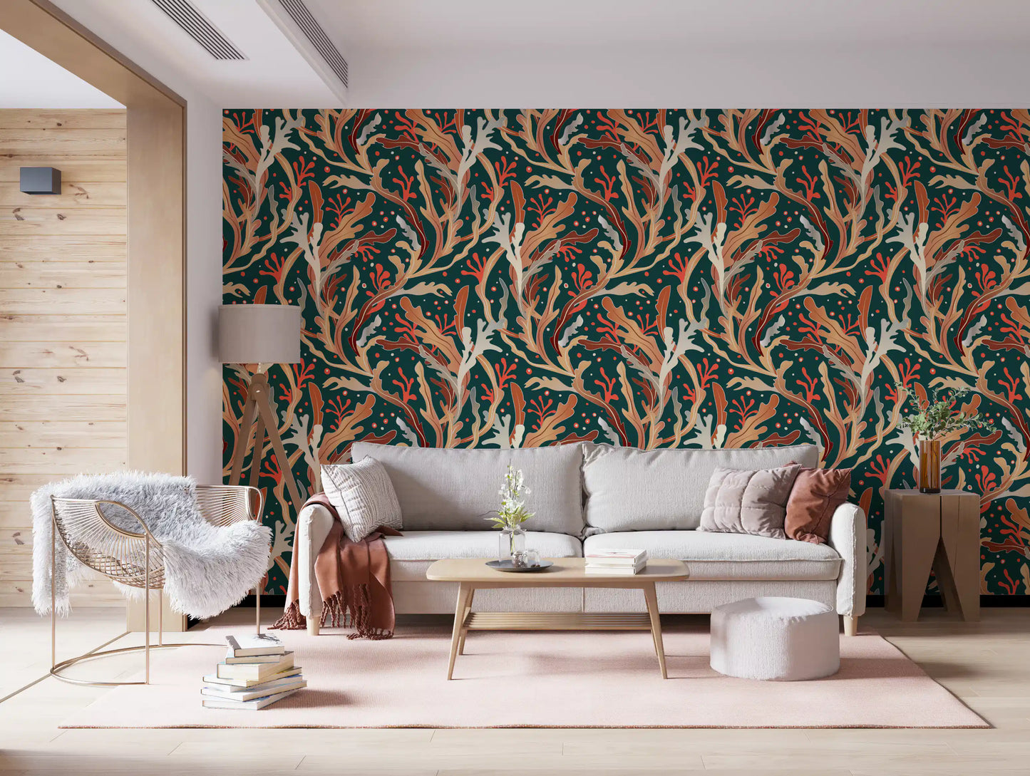 Abstract Seaweed Foliage Wallpaper⁠