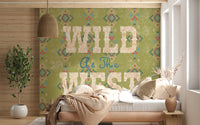 Western Folklore Script Pattern Wall Mural