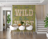 Western Folklore Script Pattern Wall Mural