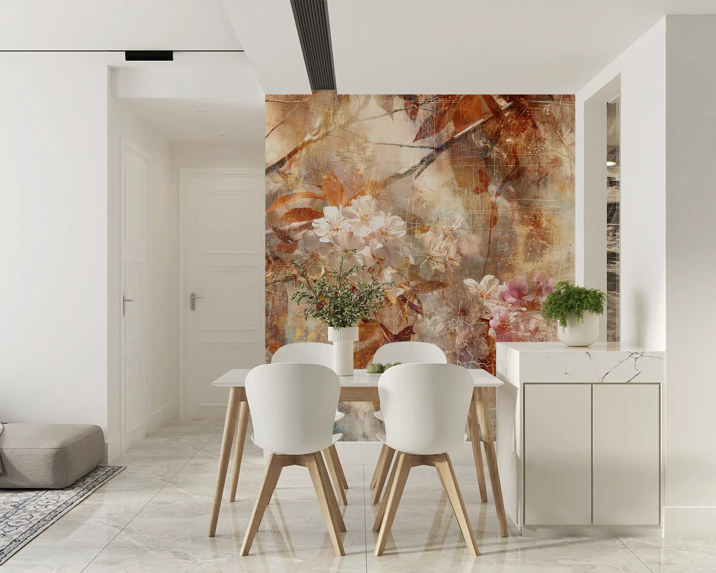 Rustic Blossom Serenade Wall Mural