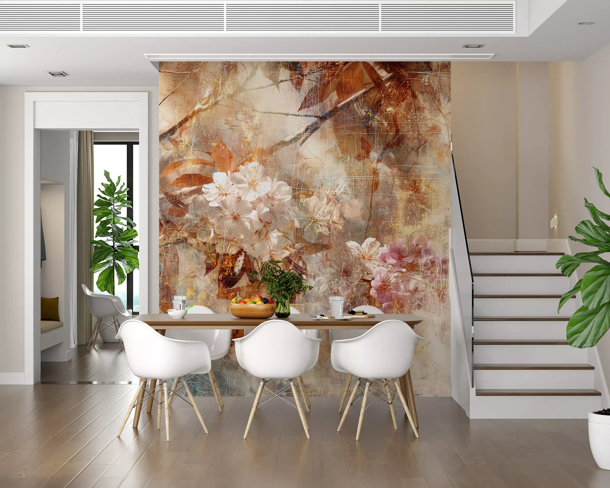 Rustic Blossom Serenade Wall Mural