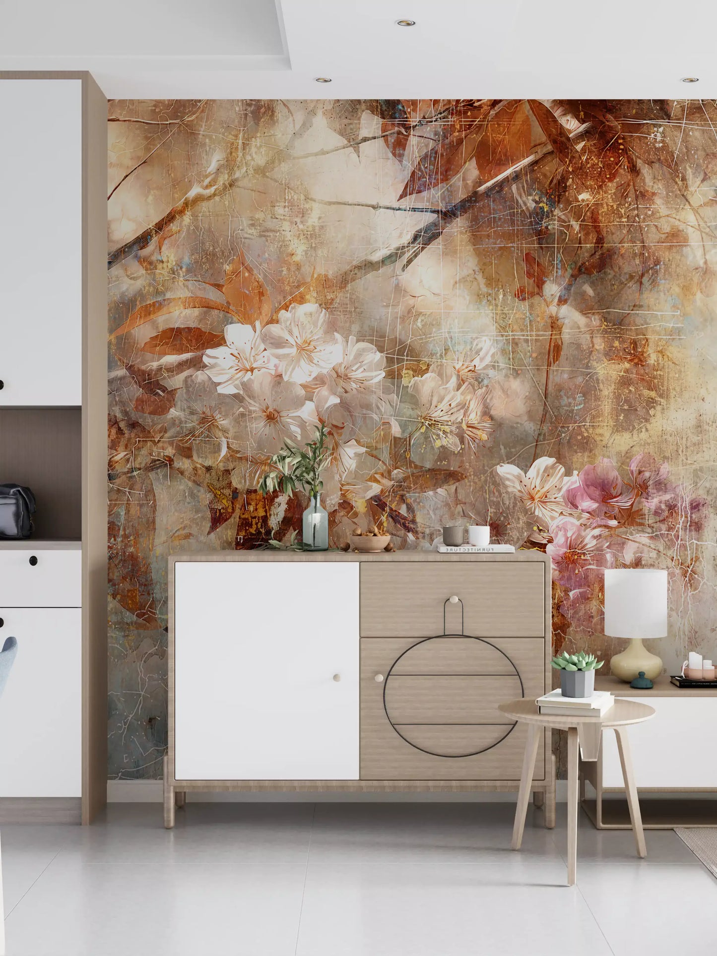 Rustic Blossom Serenade Wall Mural
