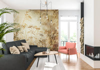 Golden Meadow Botanical Study Wall Mural