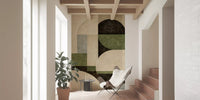 Geometric Earth Tone Arcs Wall Mural