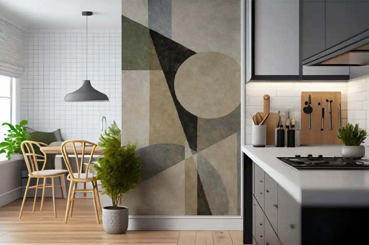 Minimalist Geometric Shapes Wall Mural