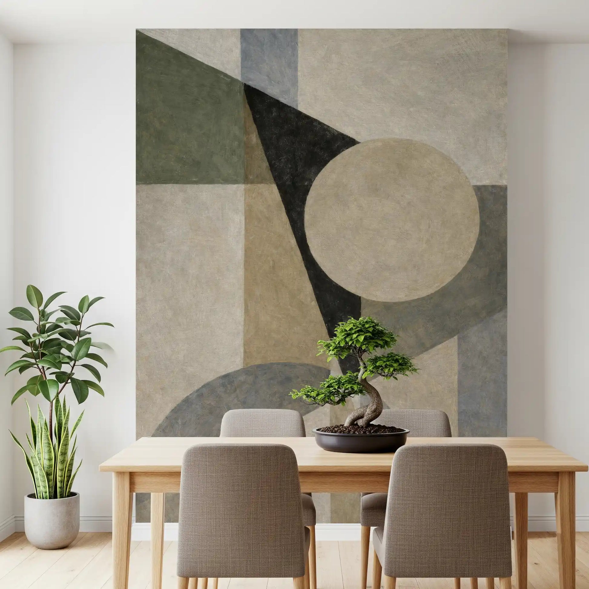 Minimalist Geometric Shapes Wall Mural
