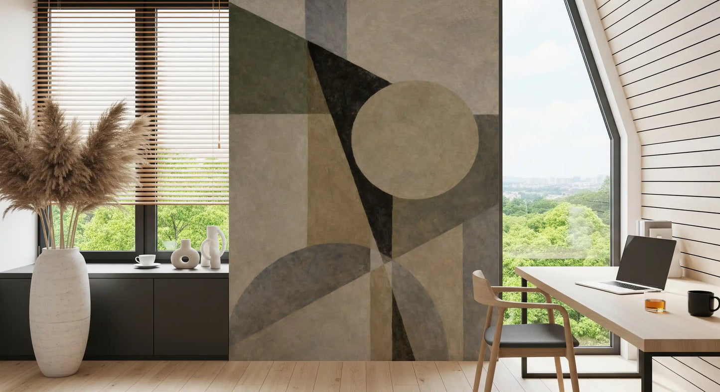 Minimalist Geometric Shapes Wall Mural