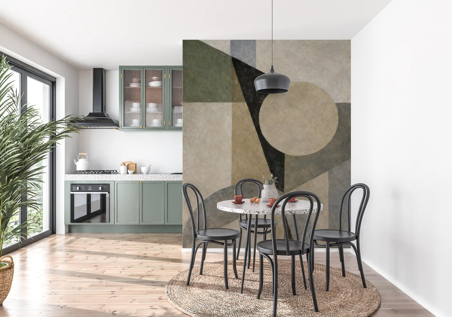 Minimalist Geometric Shapes Wall Mural