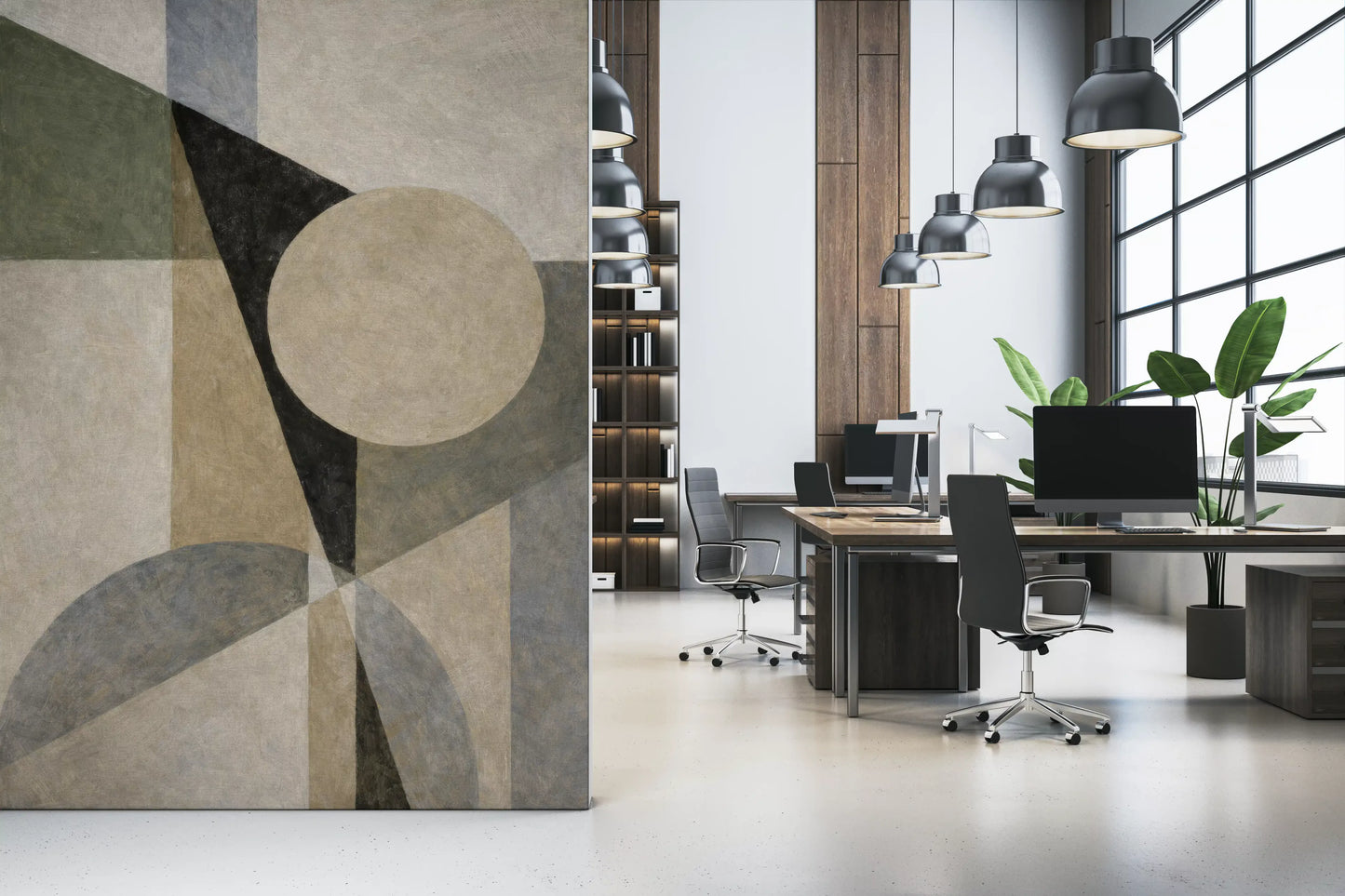 Minimalist Geometric Shapes Wall Mural