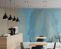 Abstract Coastal Blue Layers Wall Mural