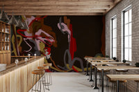 Abstract Painted Trails Wall Mural