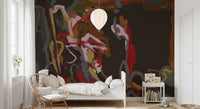 Abstract Painted Trails Wall Mural