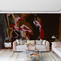 Abstract Painted Trails Wall Mural