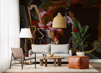 Abstract Painted Trails Wall Mural