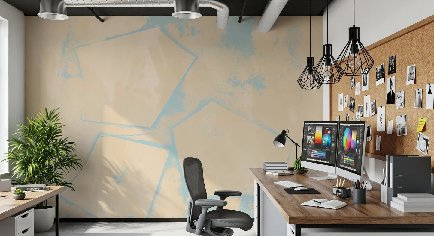 Geometric Sand and Sky Abstract Wall Mural