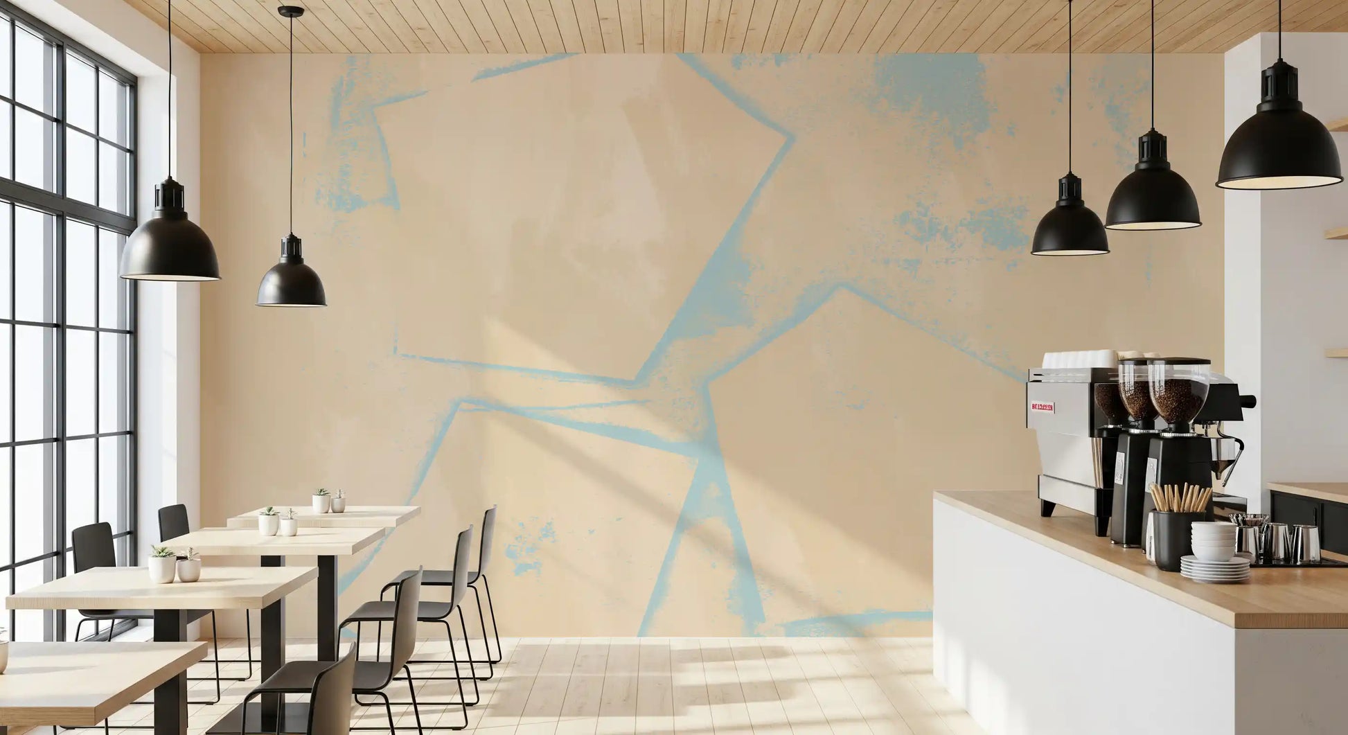 Geometric Sand and Sky Abstract Wall Mural
