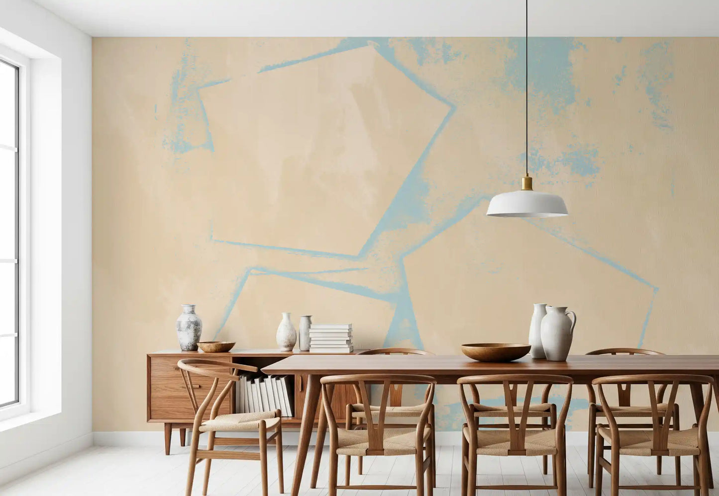 Geometric Sand and Sky Abstract Wall Mural