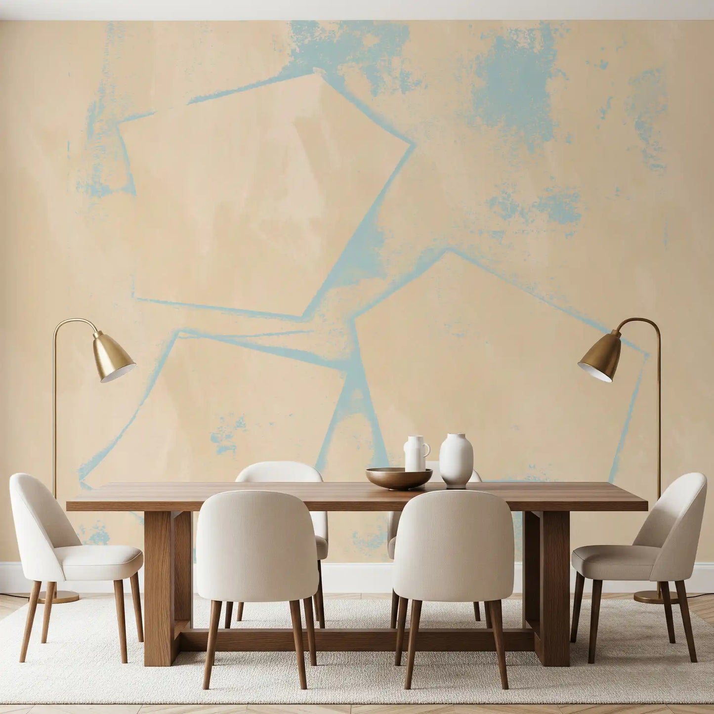 Geometric Sand and Sky Abstract Wall Mural