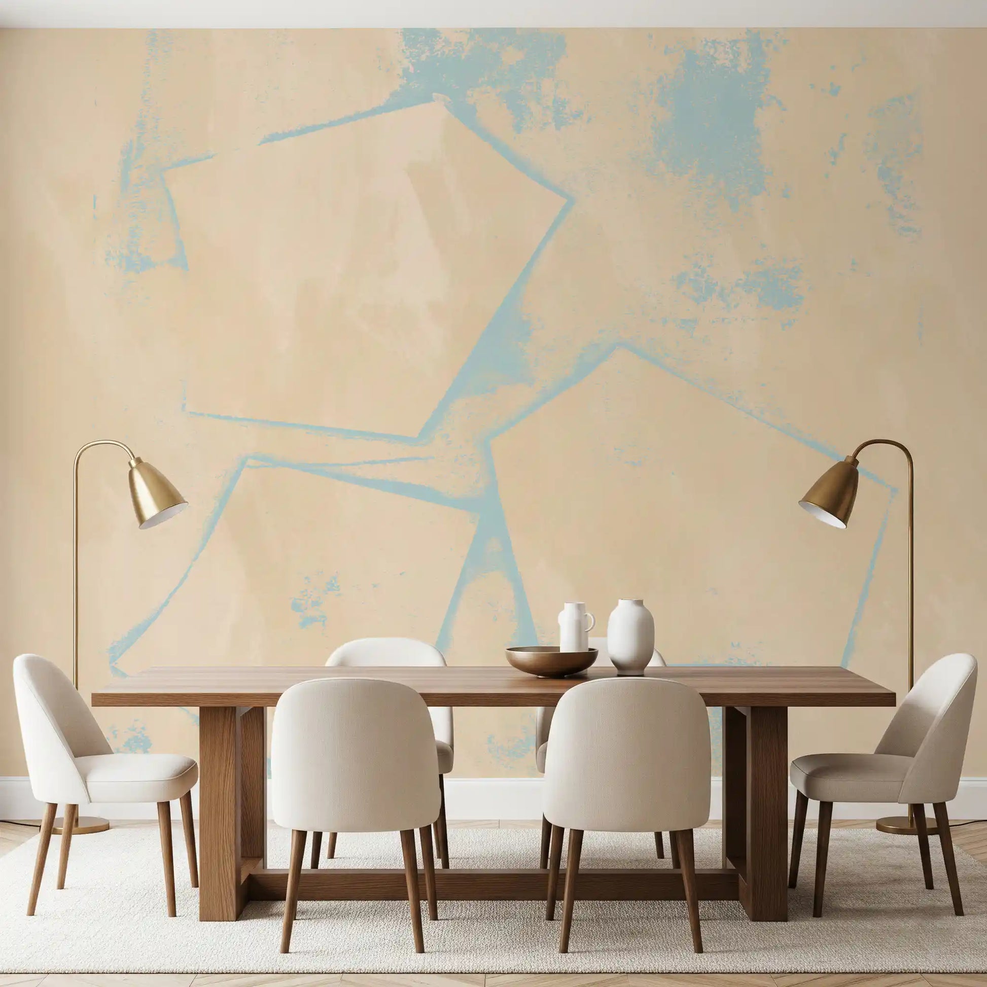Geometric Sand and Sky Abstract Wall Mural