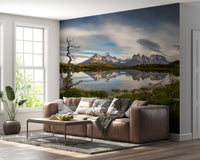 Patagonian Mountain Reflection Wall Mural