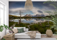 Patagonian Mountain Reflection Wall Mural