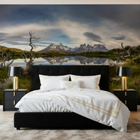 Patagonian Mountain Reflection Wall Mural
