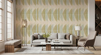Abstract Sage and Sand Geometric Arches Wallpaper⁠