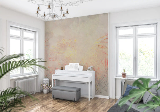 Abstract Golden Dawn Wisps Wall Mural