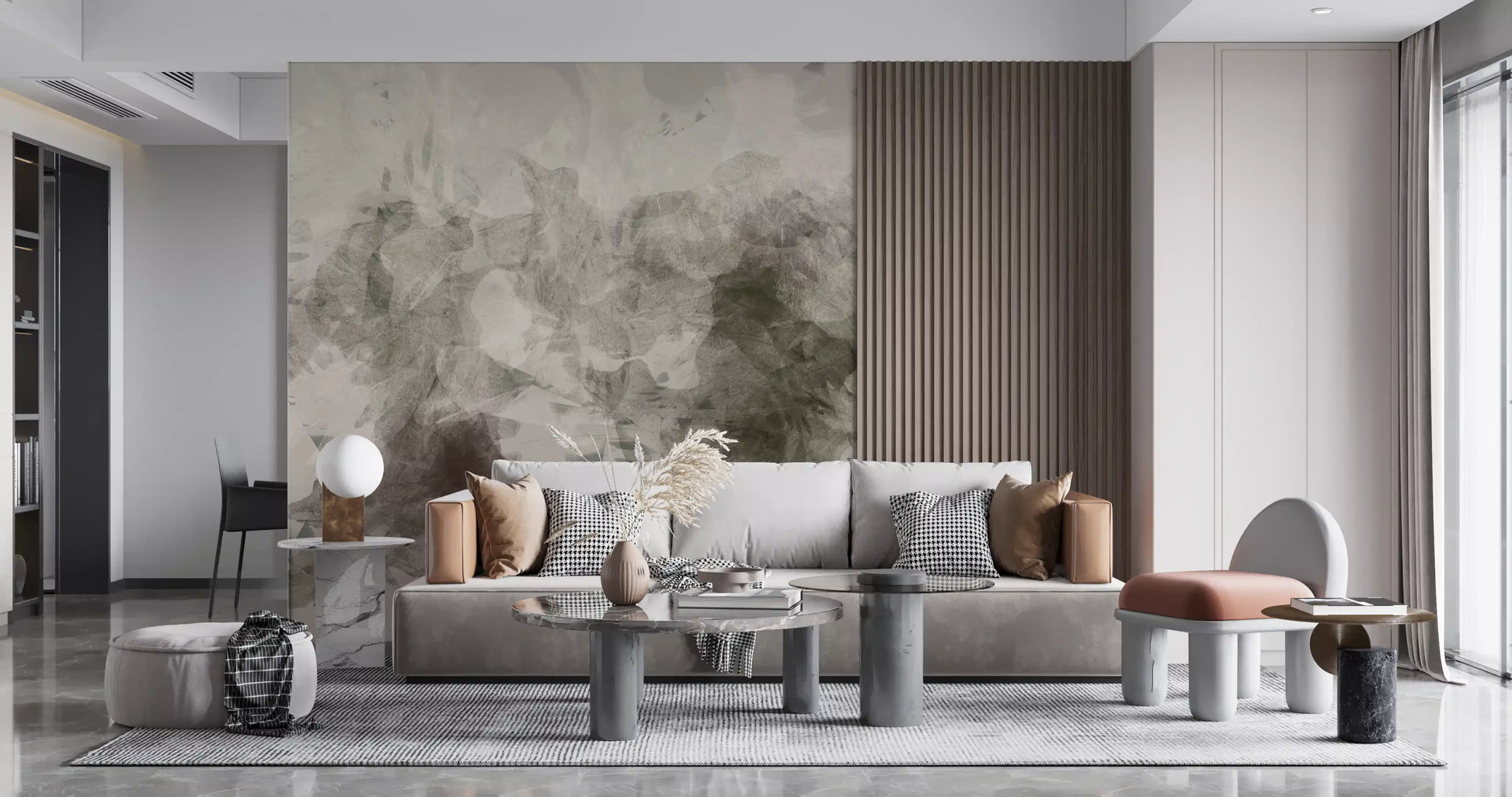 Ethereal Smoke Wash Wall Mural