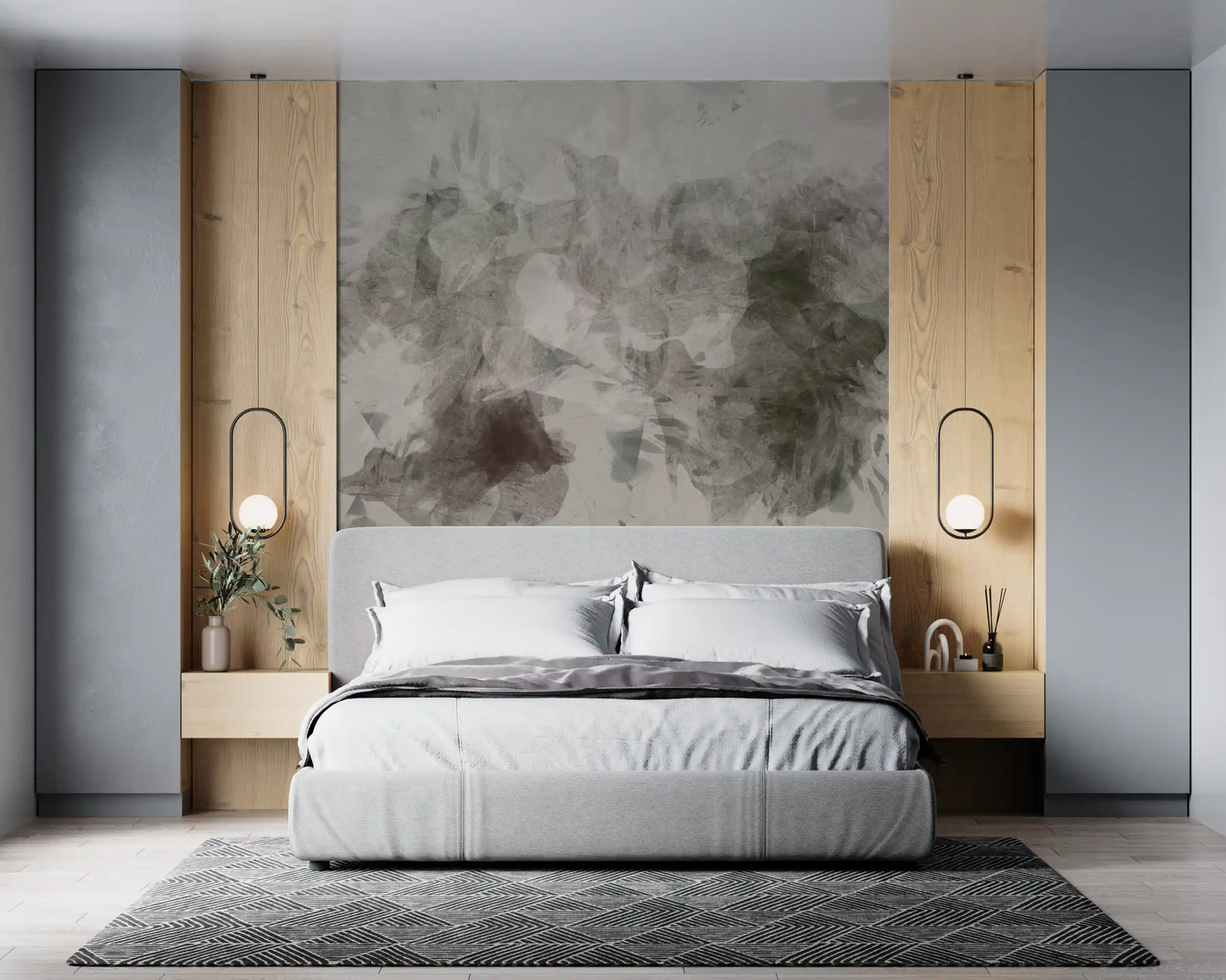 Ethereal Smoke Wash Wall Mural