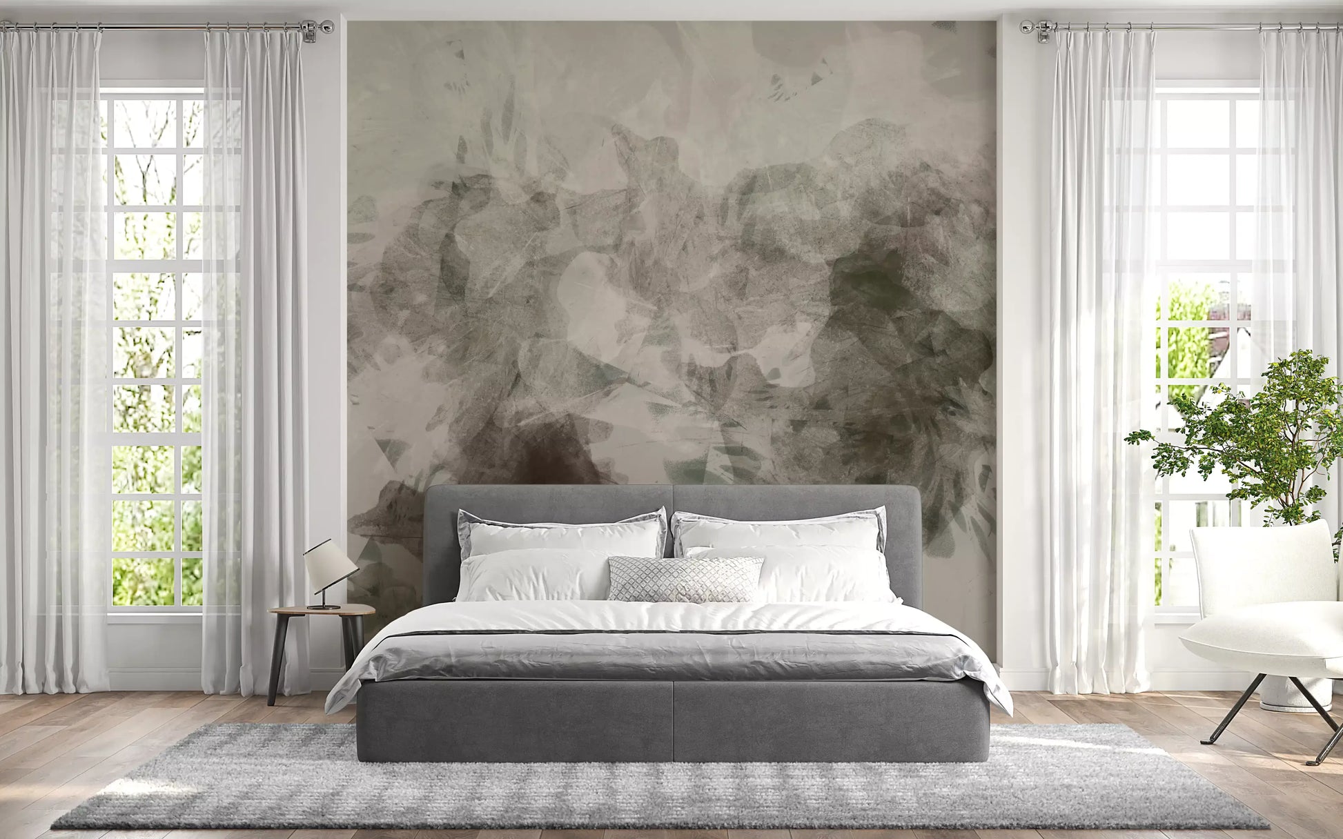 Ethereal Smoke Wash Wall Mural