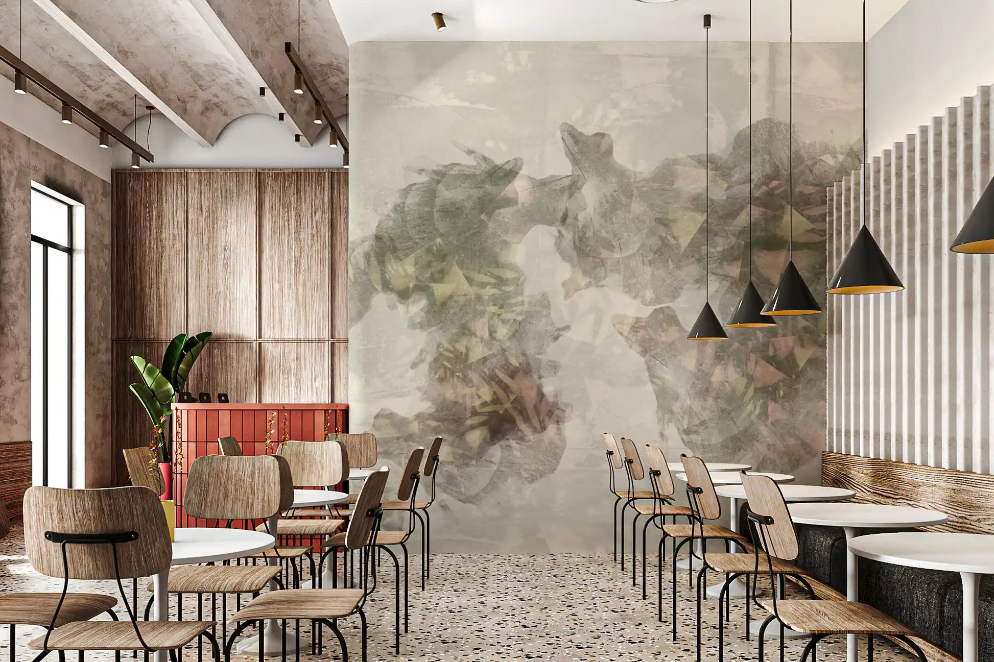 Abstract Ethereal Wash Wall Mural
