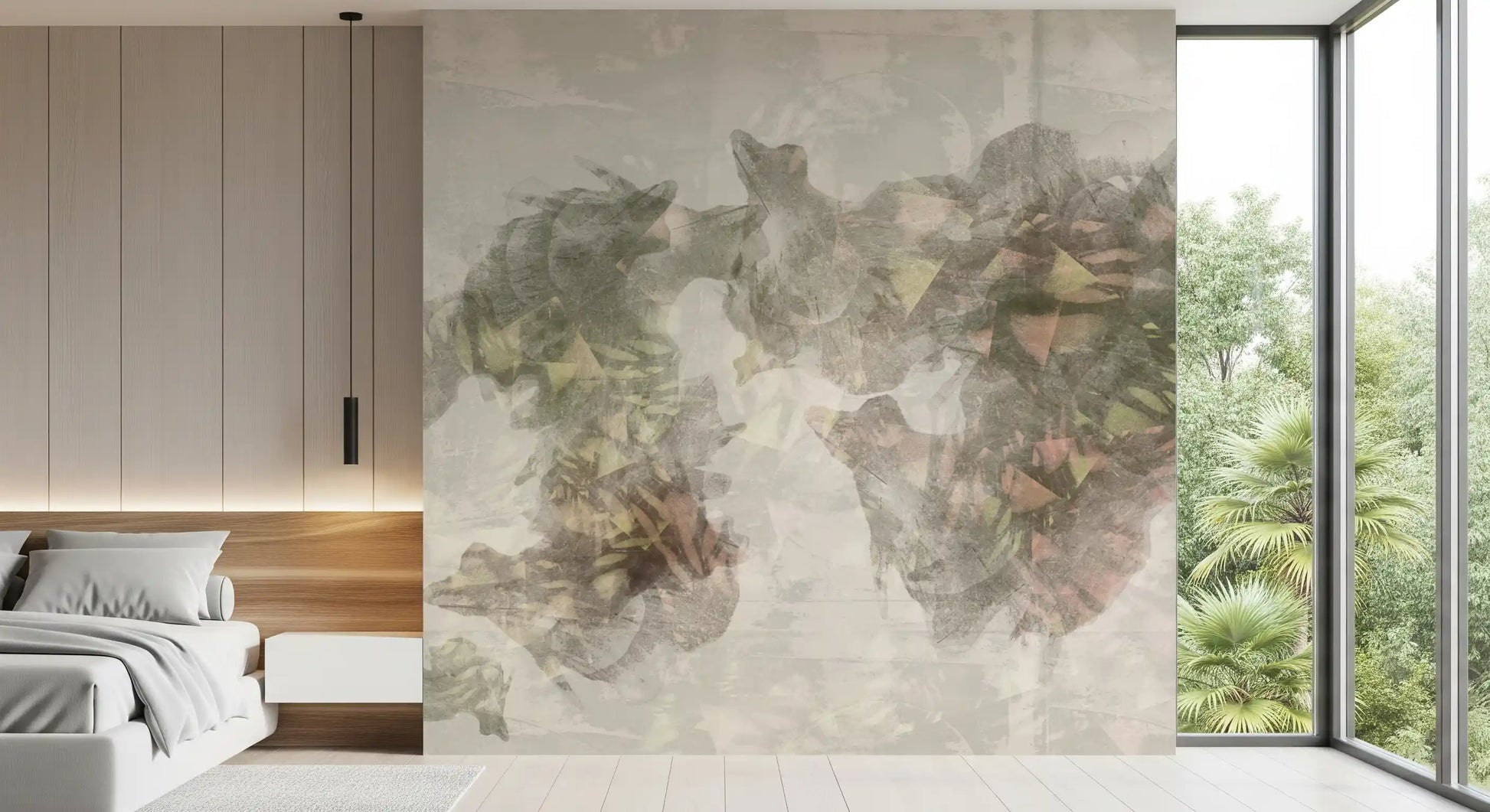 Abstract Ethereal Wash Wall Mural