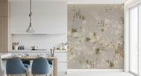 Soft Brushstroke Foliage Wall Mural