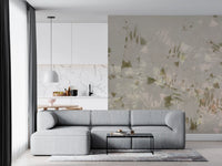Soft Brushstroke Foliage Wall Mural