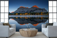 Golden Peak Alpine Reflection Wall Mural