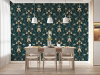 Heritage Botanical Scrollwork Wallpaper⁠