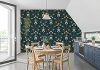 Heritage Botanical Scrollwork Wallpaper⁠