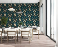 Heritage Botanical Scrollwork Wallpaper⁠