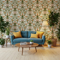 Art Nouveau Floral Interlace Wallpaper⁠