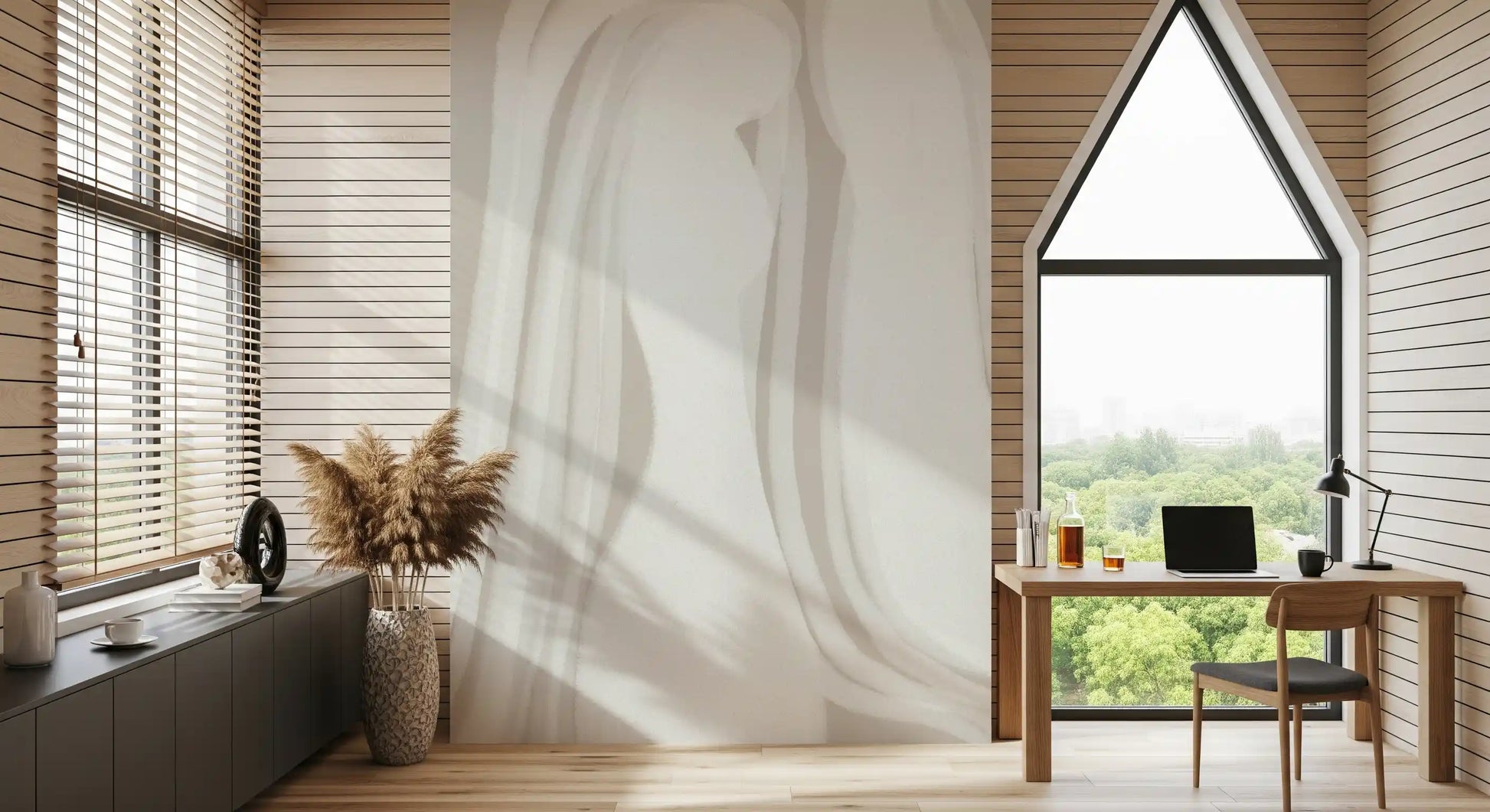 Flowing Brushstroke Hues Wall Mural