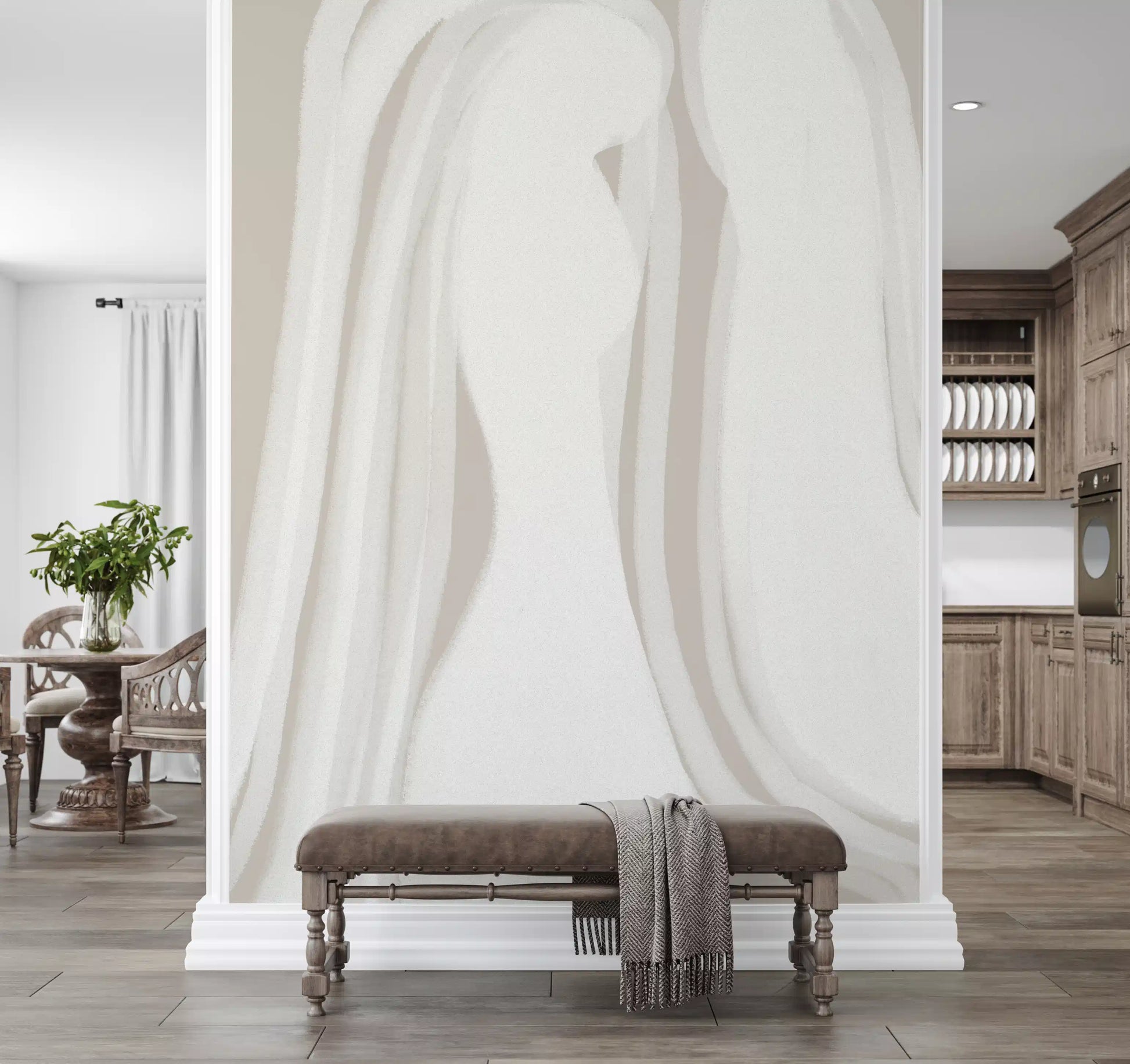 Flowing Brushstroke Hues Wall Mural