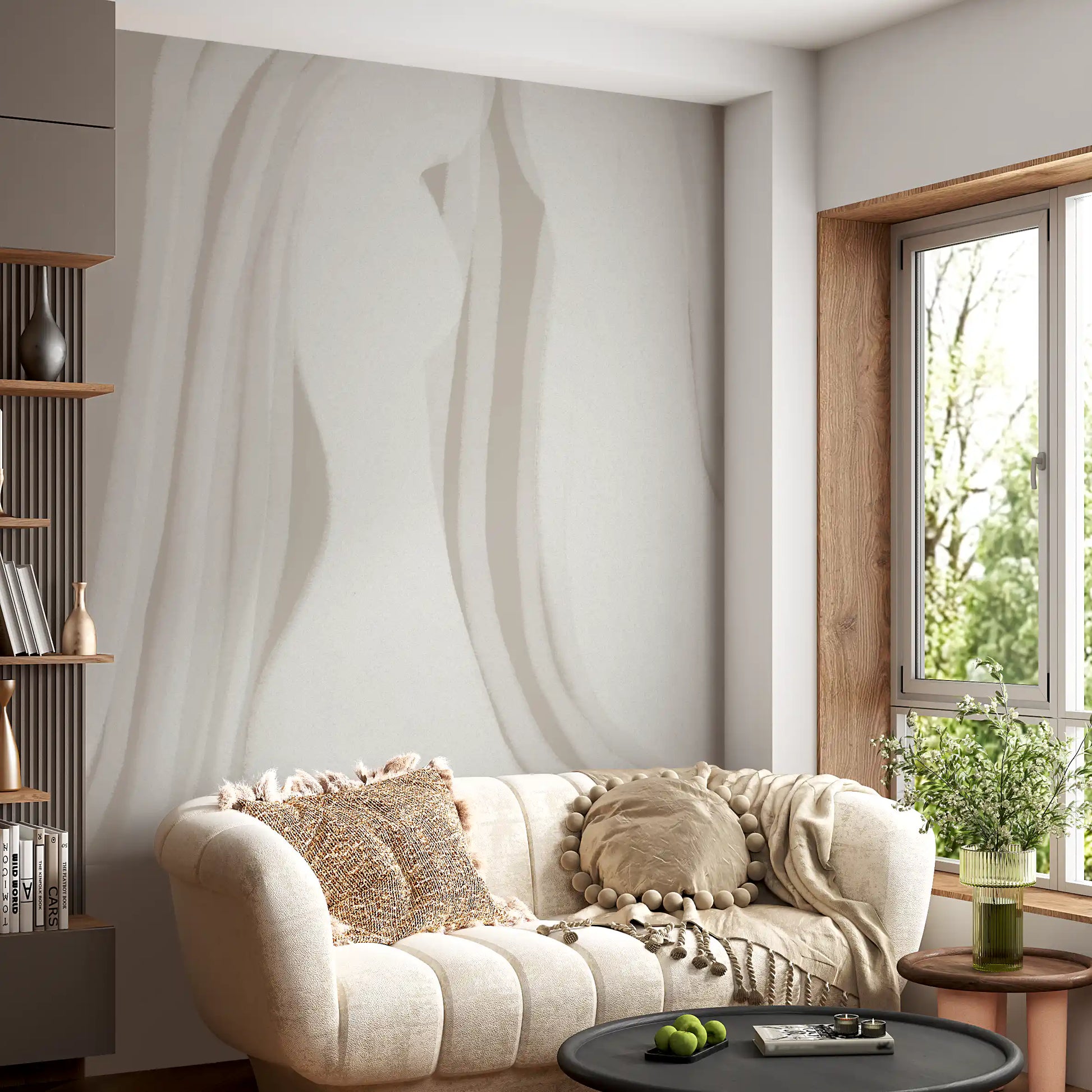 Flowing Brushstroke Hues Wall Mural