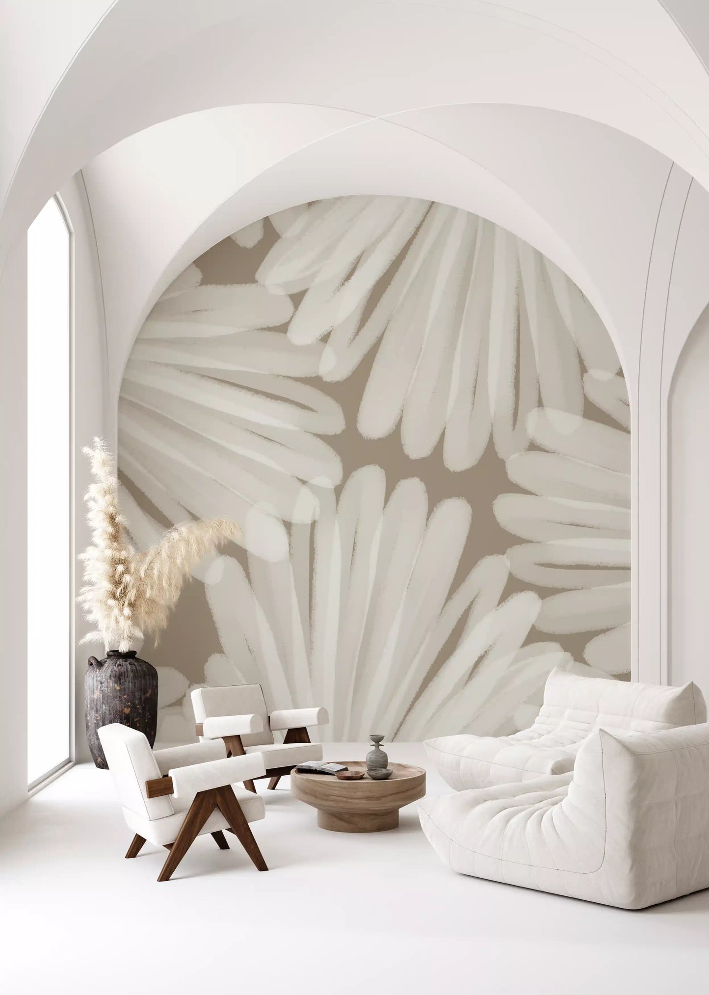 Minimalist Bloom Layers Wall Mural