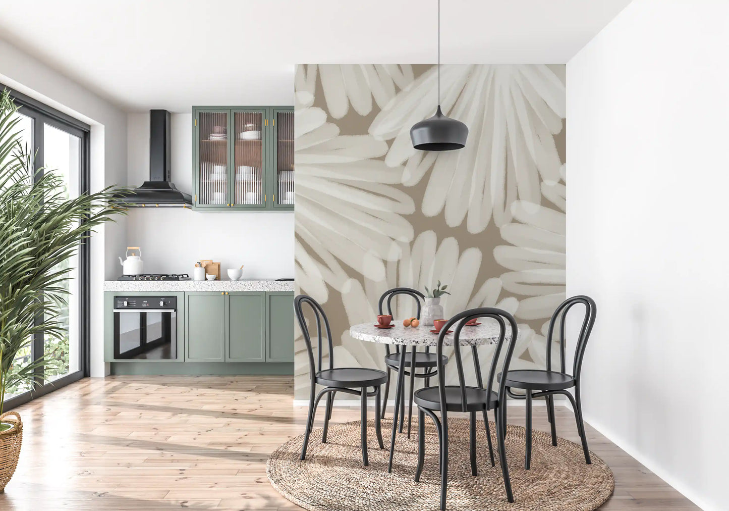 Minimalist Bloom Layers Wall Mural